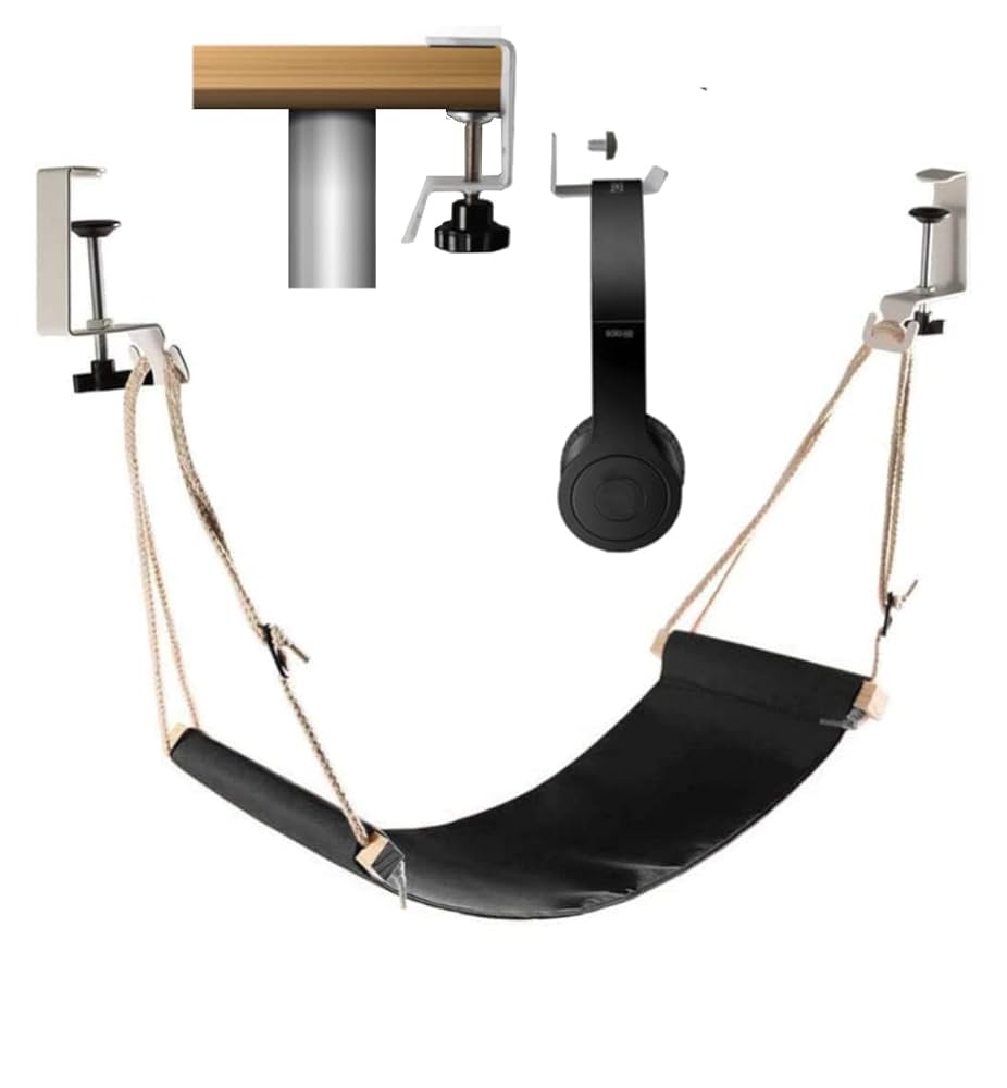 足置き ハンモック フットレスト デスク 足休め 足ハンモック ブラック Amazon | Blue island フットレスト ハンモック式 足休め 足置き